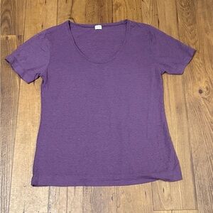 Poetry SCOOP-NECK T-SHIRT Hemp & organic cotton Size US 10.  Purple